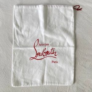 AUTH CHRISTIAN LOUBOUTIN WHITE DUST BAG FOR SHOES DUSTBAG CLUTHCES 11" x 15"